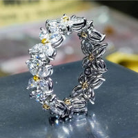 Floral Yellow Diamond Eternity Band Floral Yellow Diamond Eternity Band