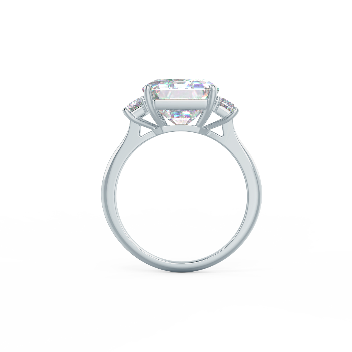 Emerald Cut 3 Stone Ring