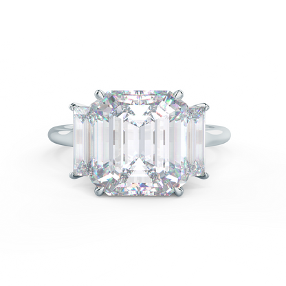 Emerald Cut 3 Stone Ring
