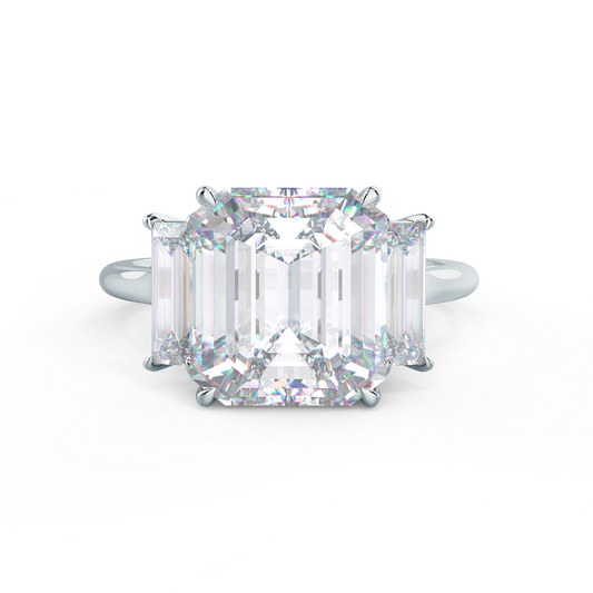 Emerald Cut 3 Stone Ring