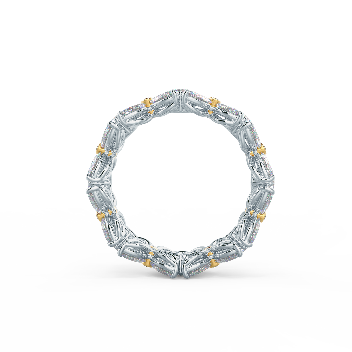 Floral Yellow Diamond Eternity Band