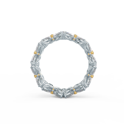 Floral Yellow Diamond Eternity Band