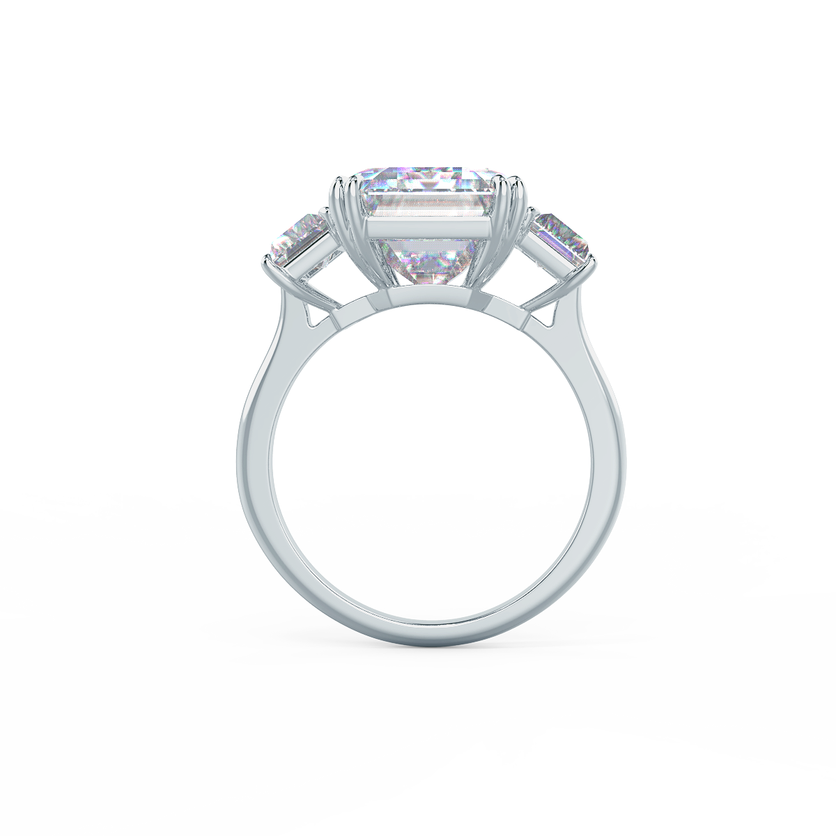 Emerald Cut + Double Prong