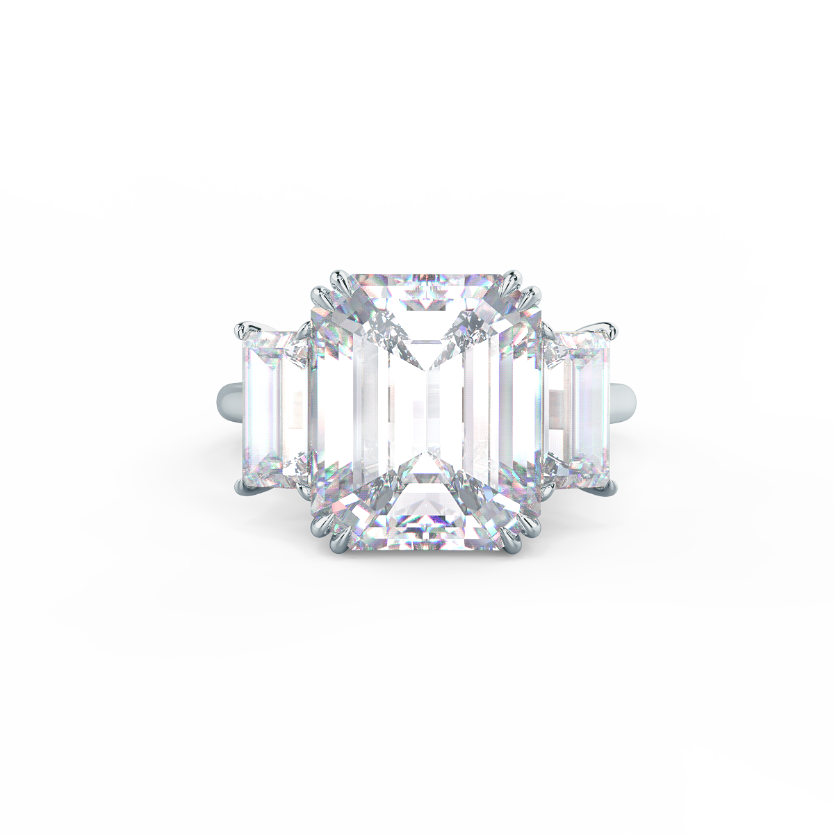 Emerald Cut + Double Prong