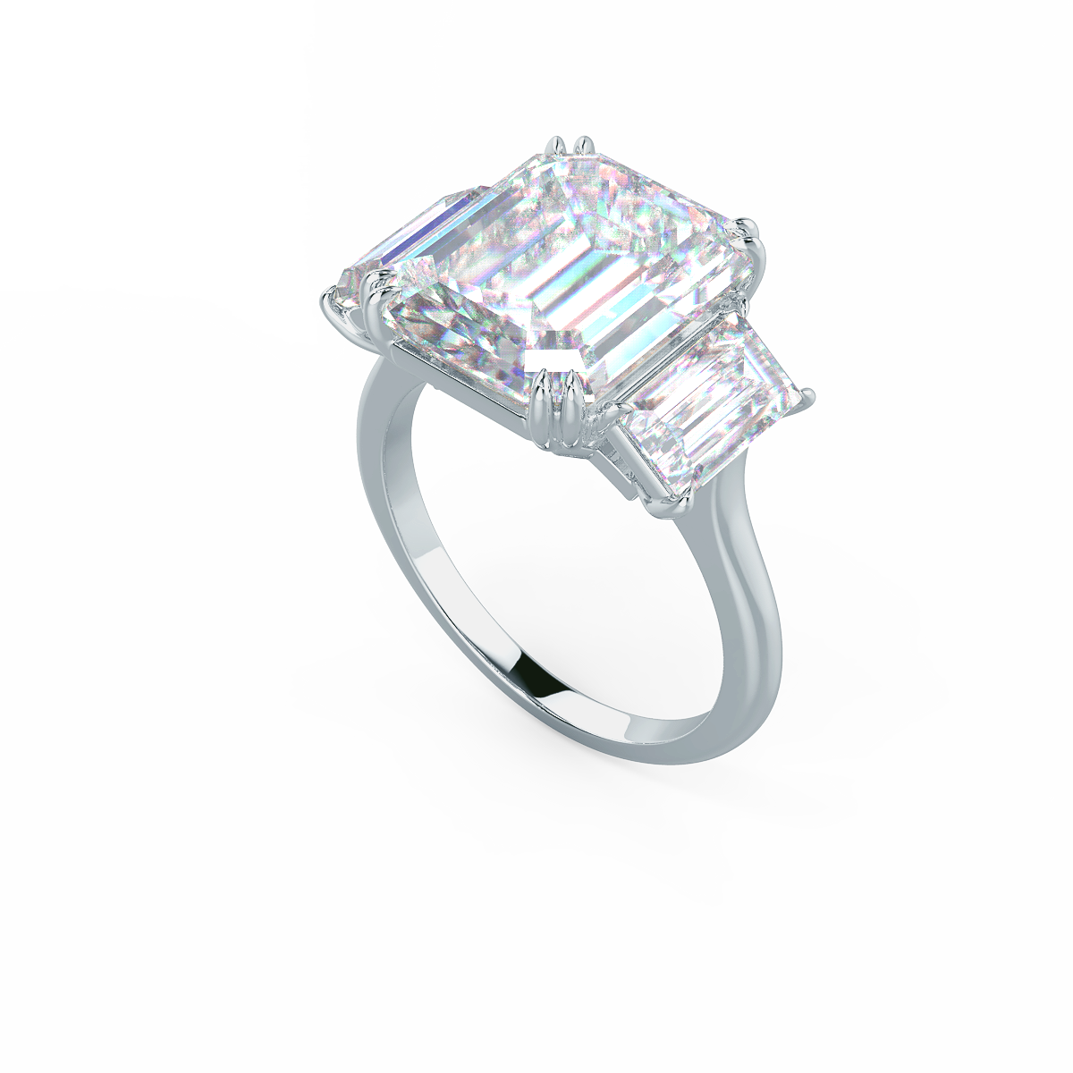 Emerald Cut + Double Prong