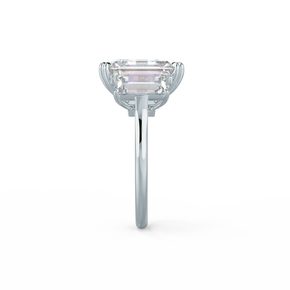 Emerald Cut + Double Prong