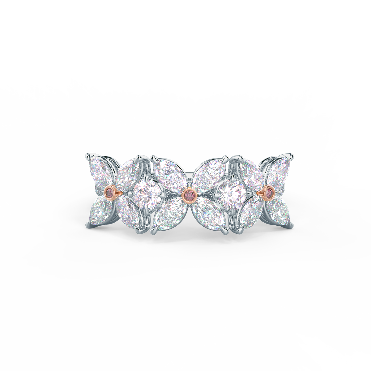 Floral + Pink Diamonds