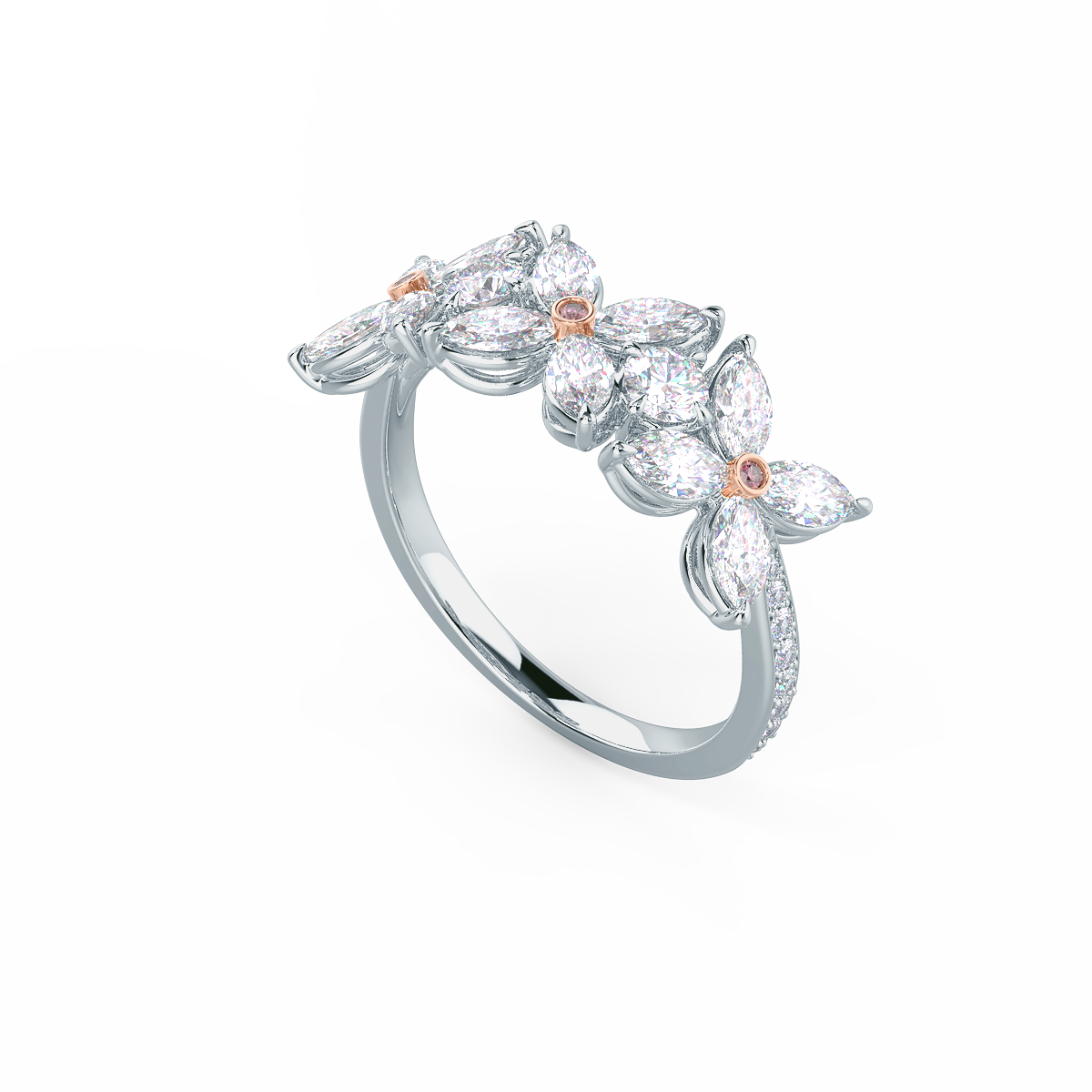 Floral + Pink Diamonds