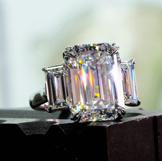 Emerald Cut + Double Prong