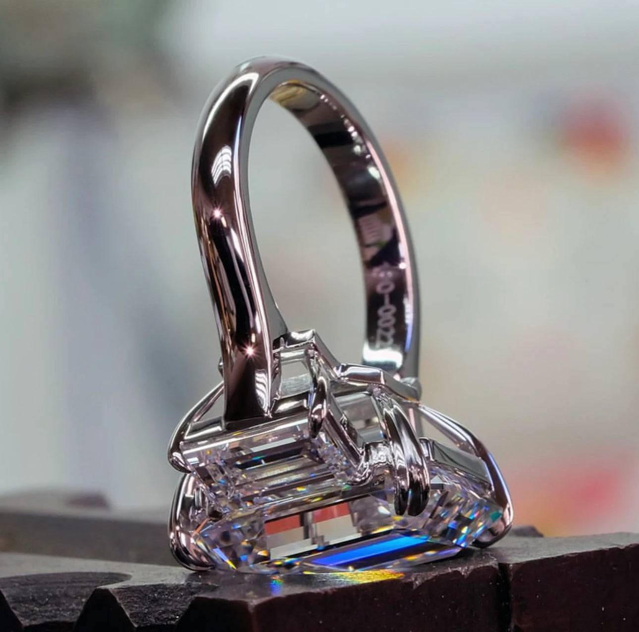 Emerald Cut + Double Prong
