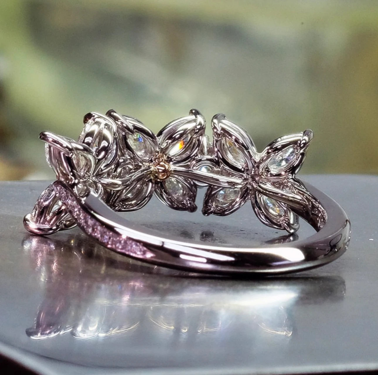 Floral + Pink Diamonds