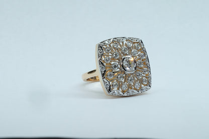 Diamond Openwork Panel Ring, front view