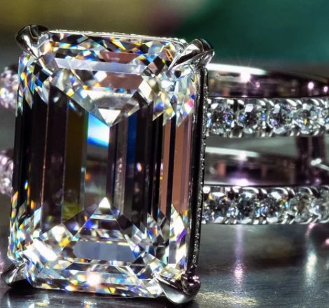 Emerald Cut + Double Shank
